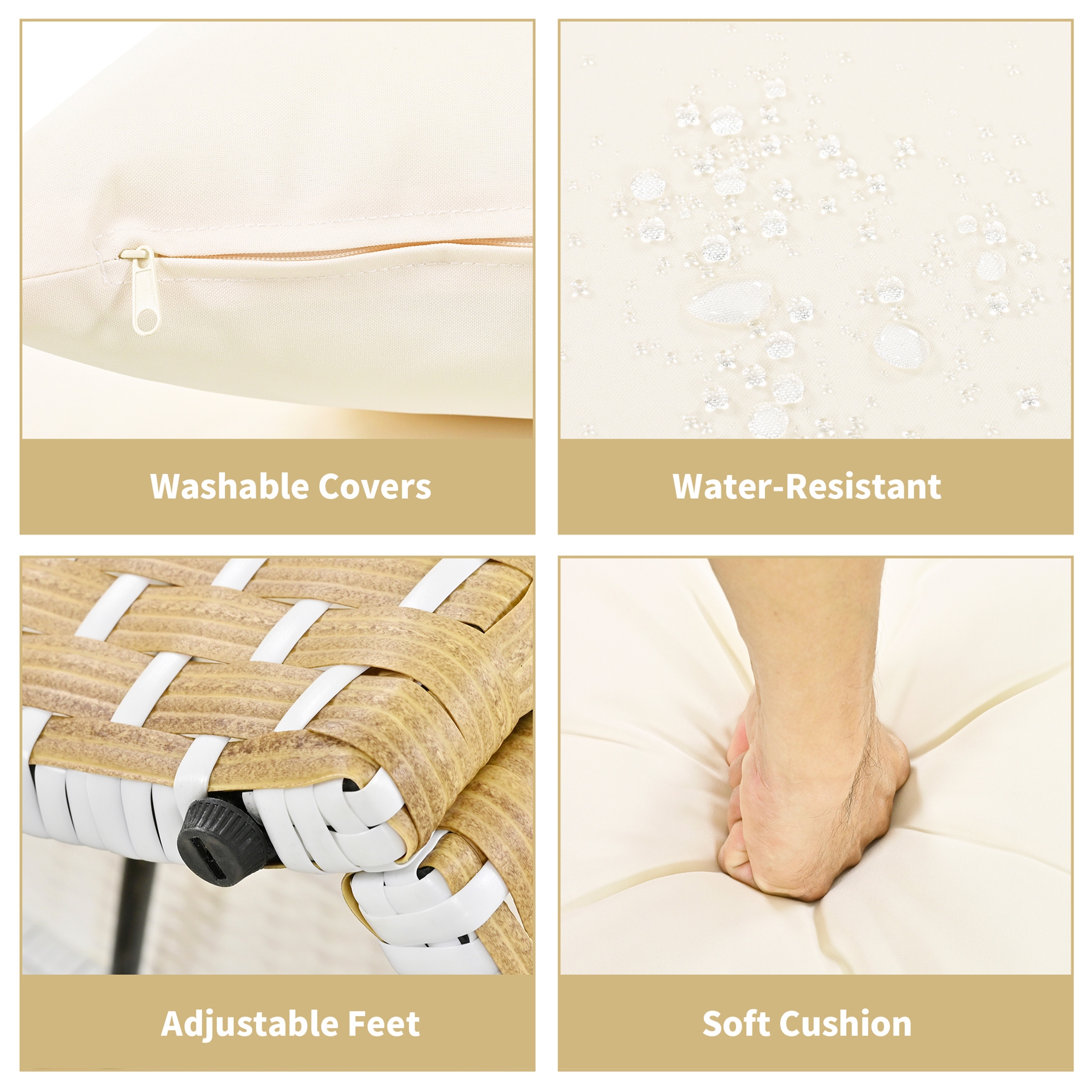 Patio Furniture Round Outdoor Sectional Sofa Set