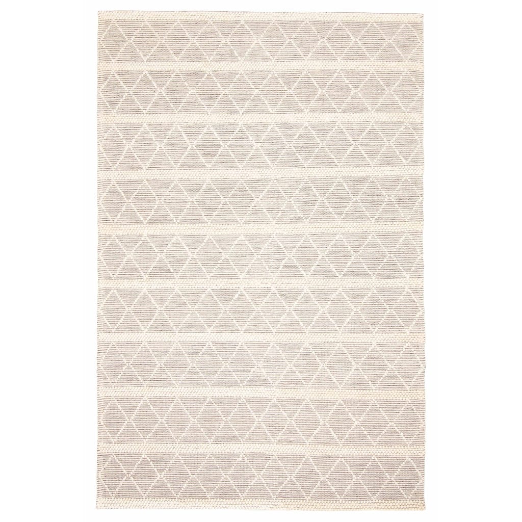 ECARPETGALLERY Braid weave Sienna Cream Wool Rug - 6'0 x 9'1