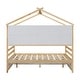 preview thumbnail 19 of 116, Bedroom House Bed with Roof Frame Bedside-shelves and Under Bed Storage Unit