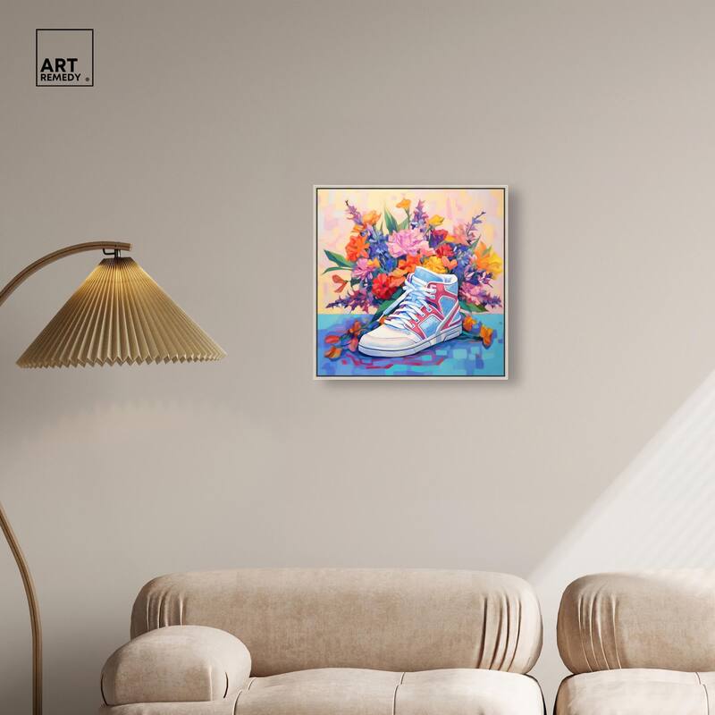 Colorful Sneaker Bouquet II Canvas by Art Remedy