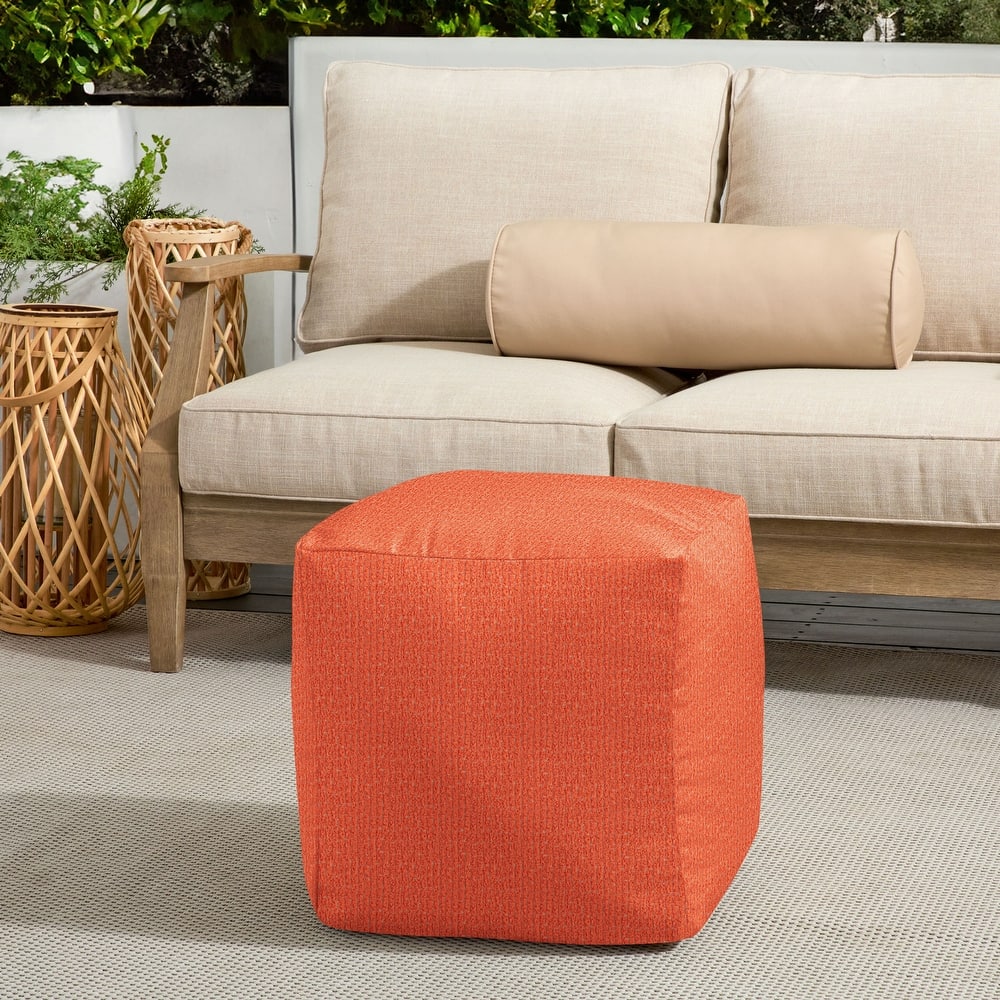 Sorra Home Sunbrella Outdoor Bean Pouf Square