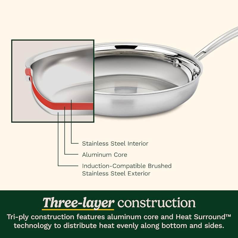 Cuisinart 15 Piece Cookware Set, MultiClad Pro Triple Ply, Silver