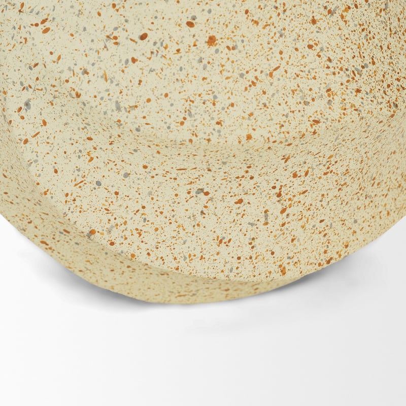 Imani Large / Small Sculptural Textured Beige Metal Decorative Orb Object