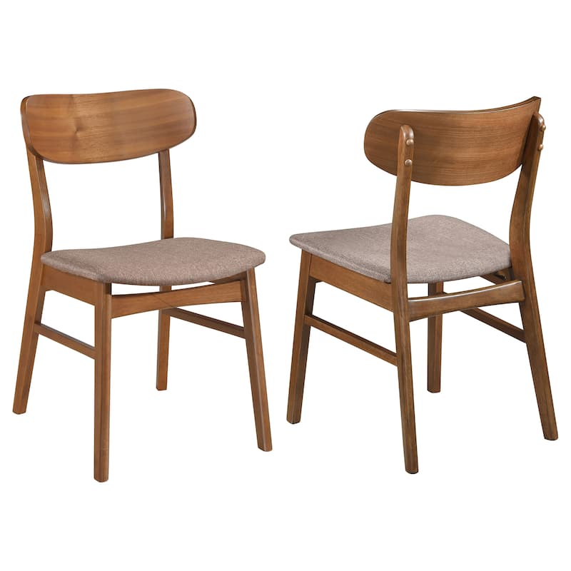 Dortch Walnut and Brown Dining Side Chair (Set of 2) - Set of 2 - Walnut - Short
