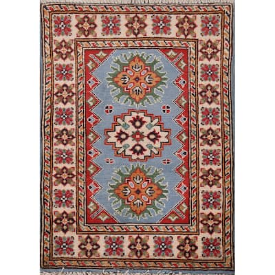 Blue Kazak Oriental Foyer Rug Handmade Wool Carpet - 2'0" x 2'9"