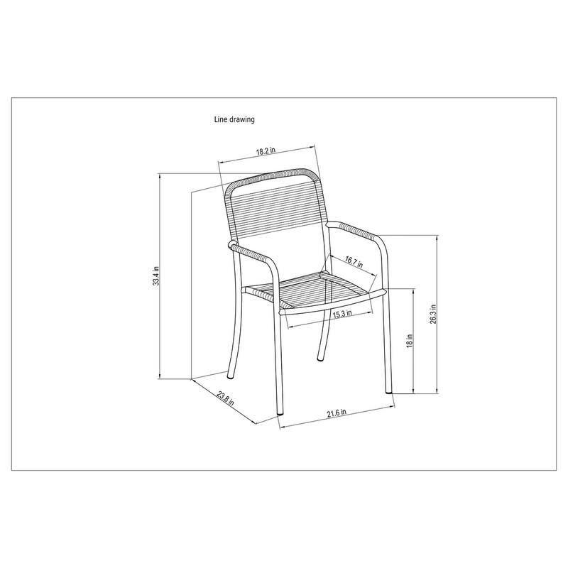Amazonia Extendable Aluminum and Rope Outdoor Patio Dining Table