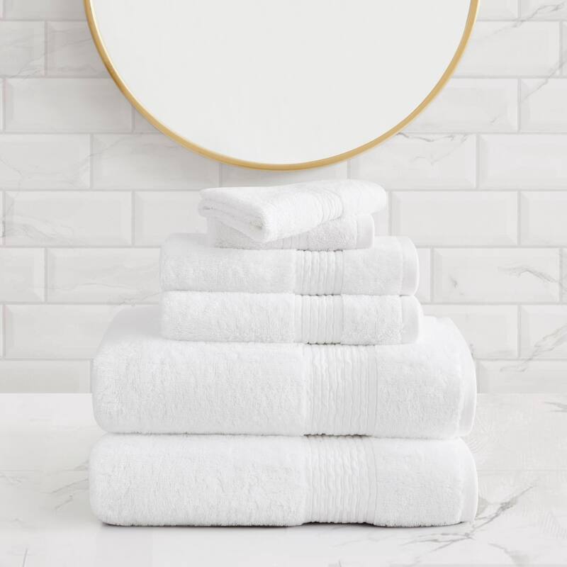 Badgley Mischka Cotton TENCEL™ Oversized 6 Piece Towel Set