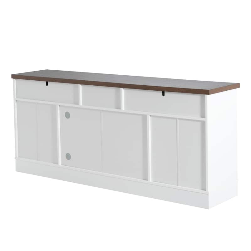 Christopher Knight Home - Moonridge Manufactured Wood 67" TV Stand with Glass Doors and Storage Drawers