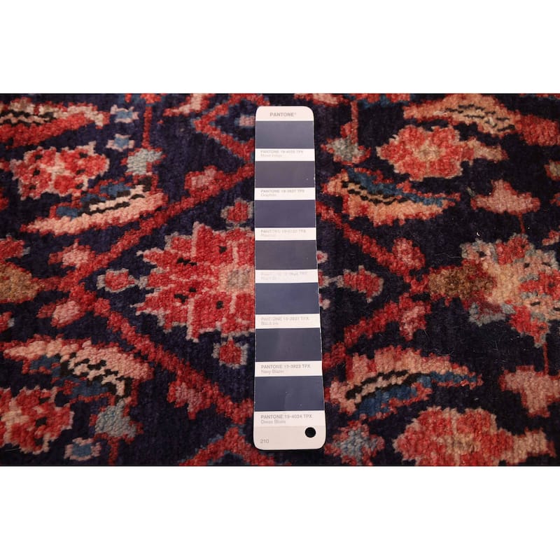 ECARPETGALLERY Hand-knotted Andelz Navy Wool Rug - 3'5 x 9'4