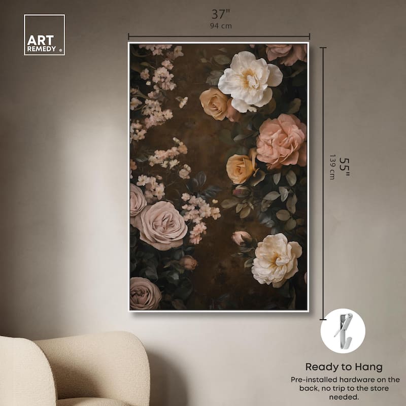 Faded Florals Fable II Canvas by Art Remedy