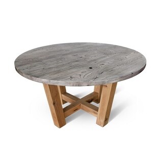 RONDA-W2 Solid Wood Dining Table - Antique Oak/Natural Oak - Bed Bath ...