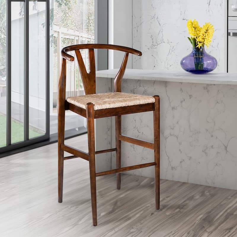 Johan Wood Kitchen Bar Stool - Cappuccino - Bar Height