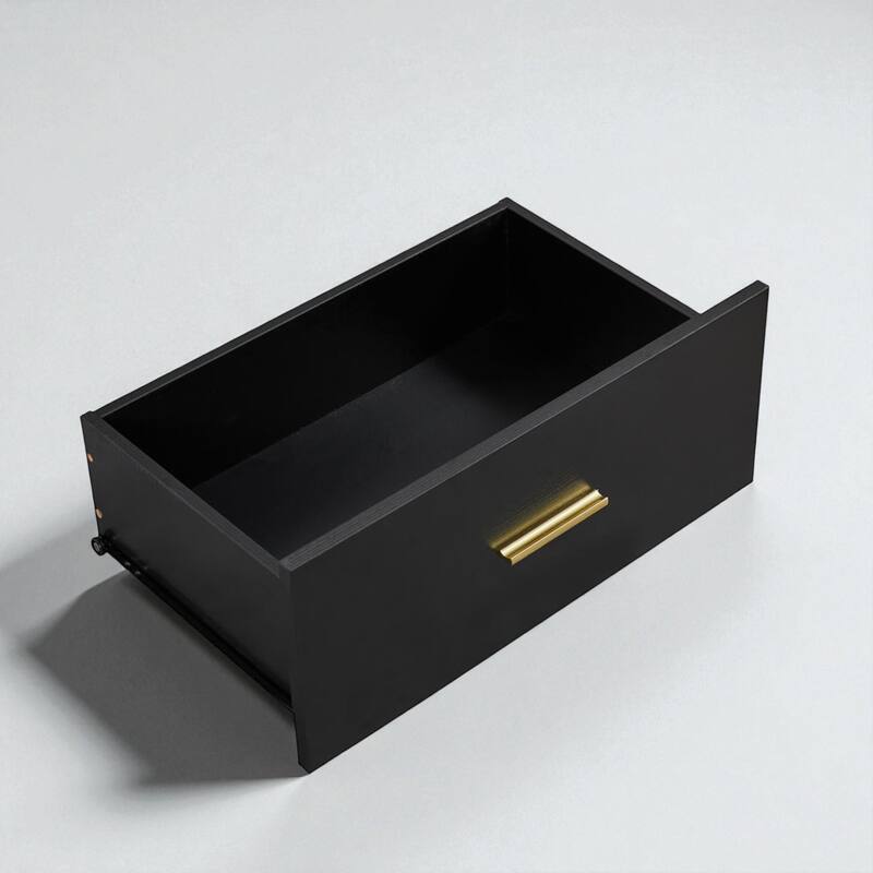 Modern 9-Drawer Dresser Wide Bedroom Chest Engineered Wood Storage Cabinet with Golden Handles and Ample Space