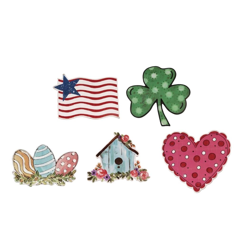 Transpac MDF Oversized Heart Magnets w/Table S/5 Home Decorations Spring