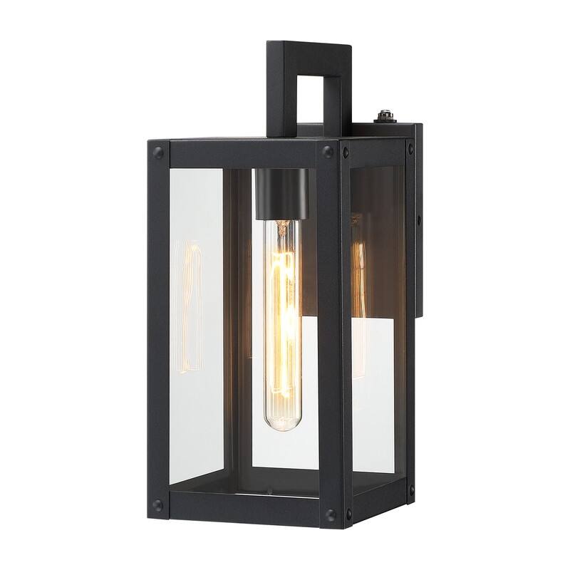 Dusk to Dawn Outdoor Wall Lantern Light - 13.5 in. H