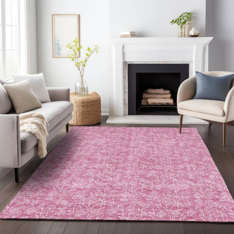 Premium Washable Super Soft Modern Floral Mayfield Rug - Blush - 2' 6" x 3' 10" - Rectangle