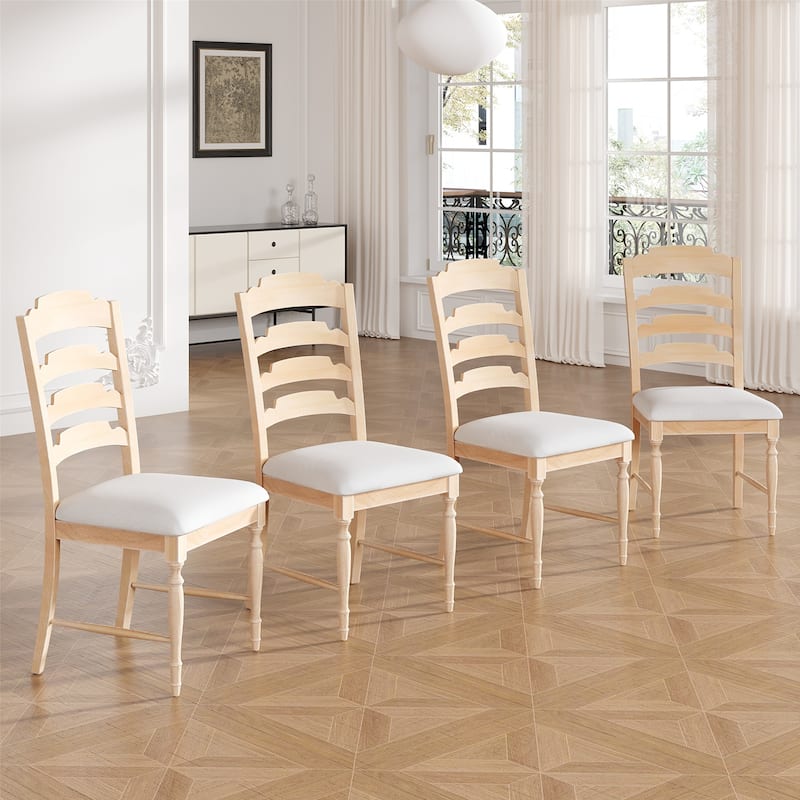 Vintage Traditional 4-Piece Upholstered Dining Chairs