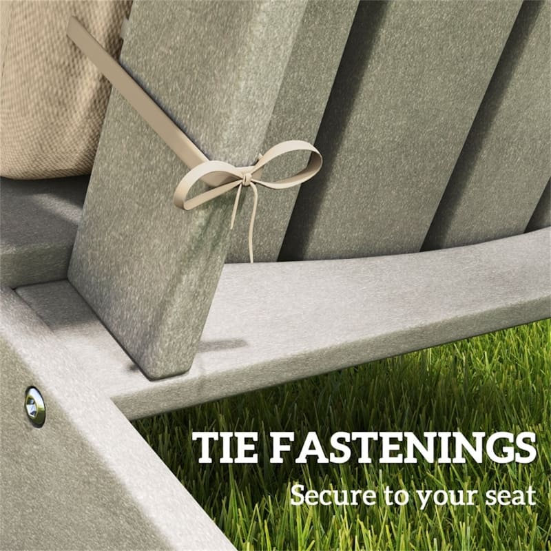 Yarn-Dyed Fabric Adirondack Chair Cushions with Foam Padding Set of 4 - 48.8" L x 19.7" W x 1.6" D