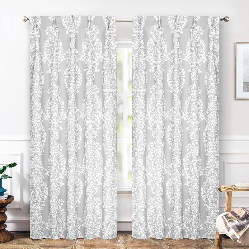 DriftAway Samantha Pinch Pleat Thermal Room Darkening Back Tab Window Curtains