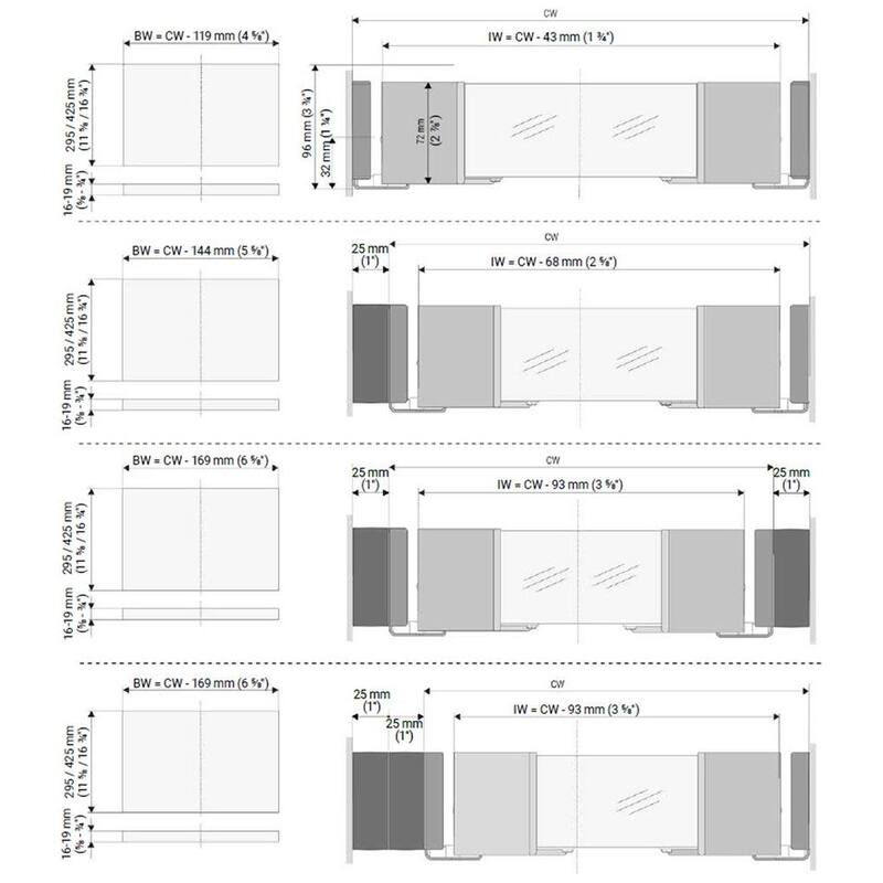 Kessebohmer 285176 CONERO 19" Full Extension Concealed Drawer System