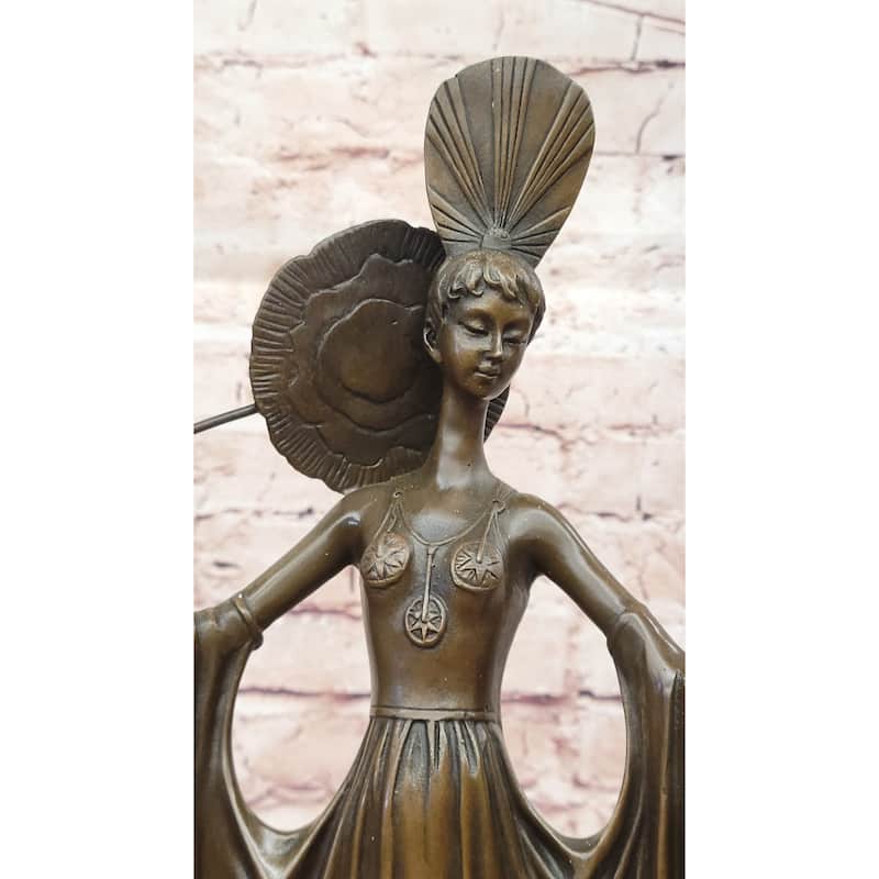 Art Deco Bronze Lady In Collectable Bronze Metalware By Julius Erte Statue