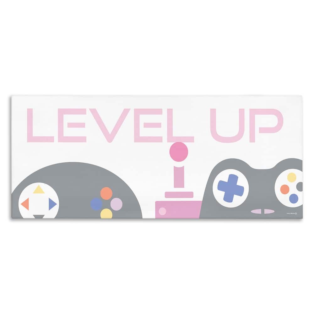 Stupell Level Up Retro Joysticks Canvas Wall Art Design By Yass Naffas Designs