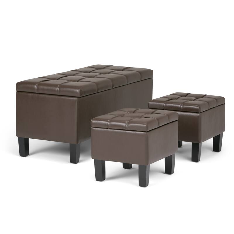 WYNDENHALL Lancaster 44 inch Wide Contemporary Rectangle Storage Ottoman
