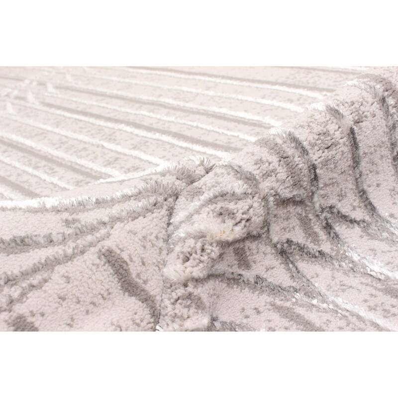 ECARPETGALLERY Machine Made Blythe Grey Area Rug