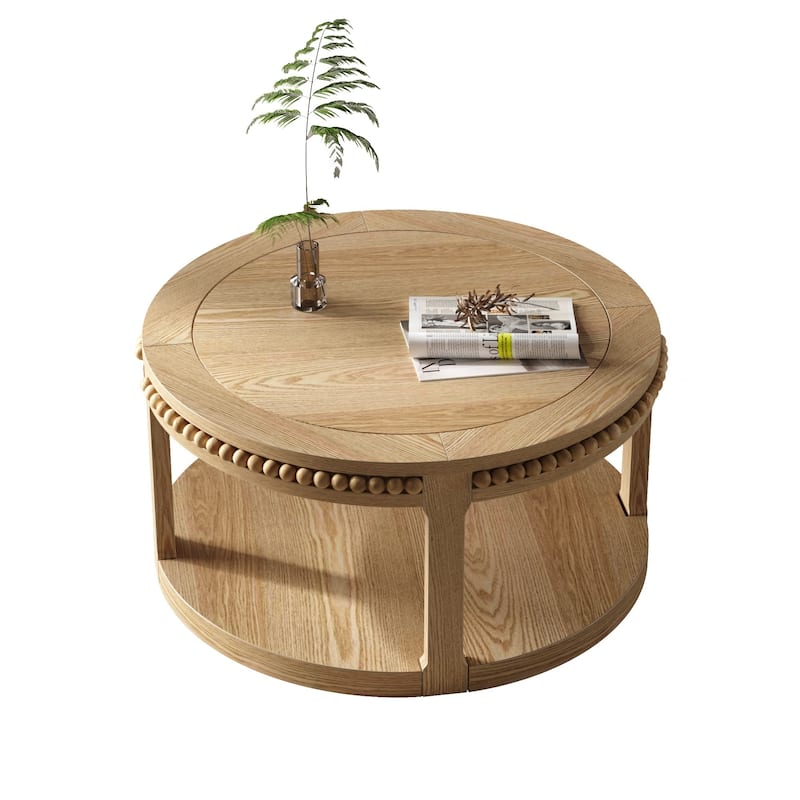 31.5 Inch Round Coffee Table for Living Room