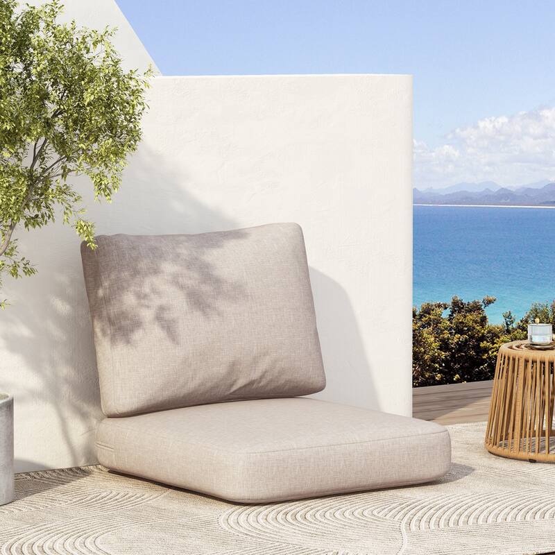 Christopher Knight Home - Noah Plush Comfort Outdoor Club Chair Cushion Set with Seat and Back Support
