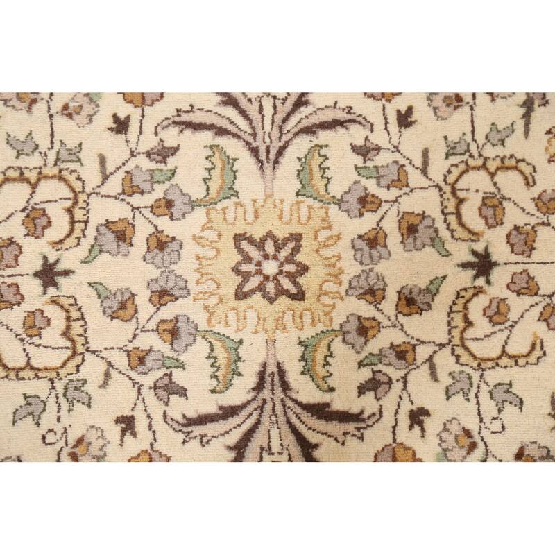 Floral Tabriz Oriental Wool Area Rug Hand-knotted Vegetable Dye Carpet - 6'0" x 9'2"