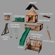 preview thumbnail 14 of 12, Backyard Discovery Woodridge Elite Cedar Wood Swing Set, Slide, Tunnel - 19'3" x 15'8"