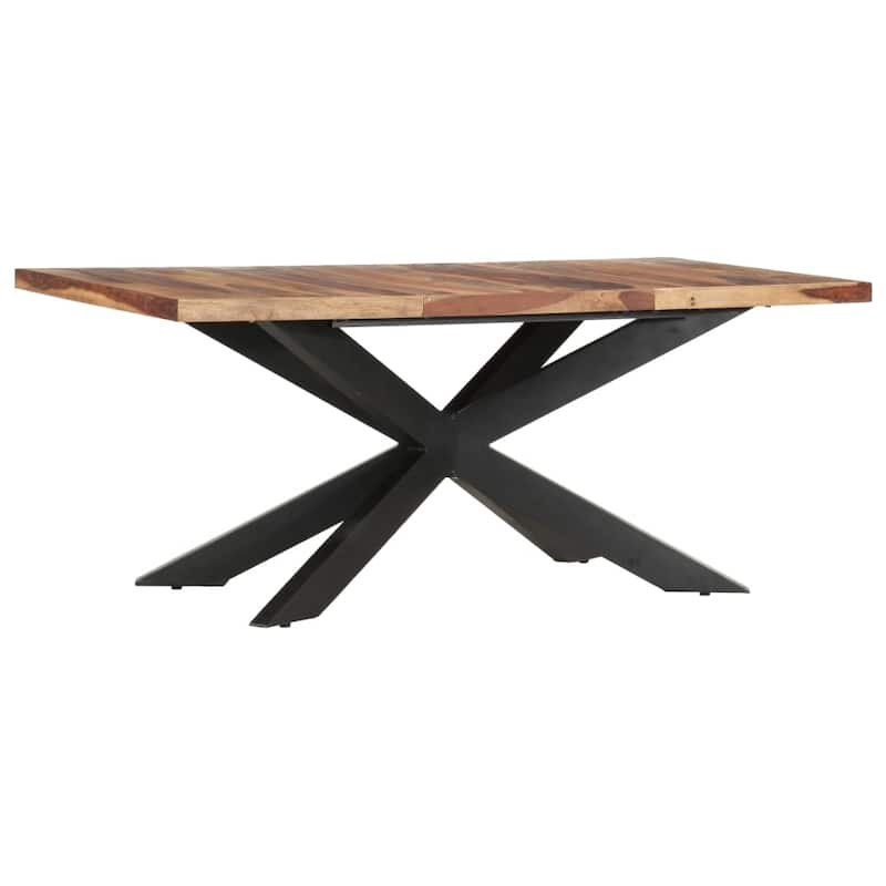 vidaXL Dining Table 70.9"x35.4"x29.9" Solid Sheesham Wood