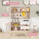 preview thumbnail 6 of 7, Adjustable Play Kitchen with Microwave and Lights for Kids - 28" x 11" x 36"