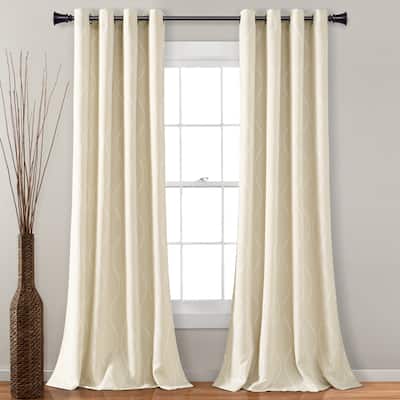 Lush Decor Swirl Light Filtering Window Curtain Panel Pair - 84" x 52"