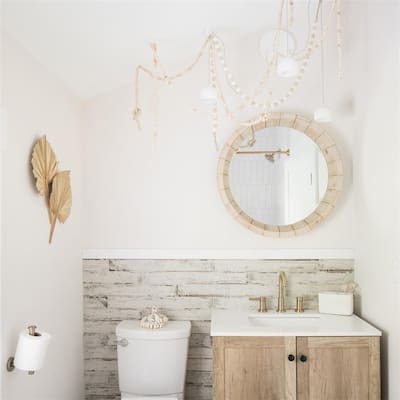 Merola Tile Retro Blanc 2-3/4" x 23-1/2" Porcelain Floor and Wall Tile