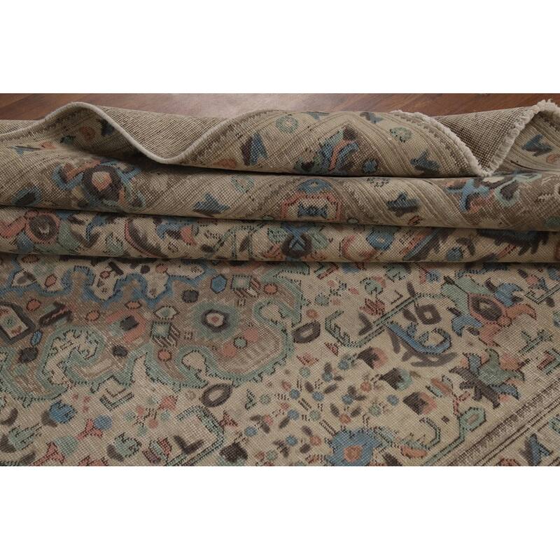 Geometric Tabriz Persian Area Vintage Rug Handmade Wool Carpet - 7'10"x 11'1"