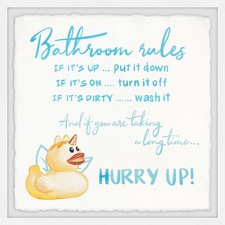 'Duck Rules' Framed Painting Print - Bed Bath & Beyond - 32964345