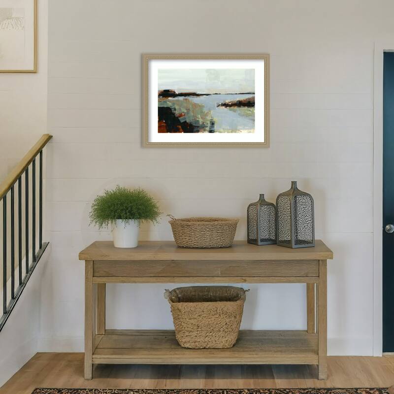 Gone Fishing by Cartissi Wood Framed Wall Art Print