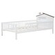 preview thumbnail 8 of 14, Twin Size Wood Platform Bed with House-shaped Headboard,LED & Storage