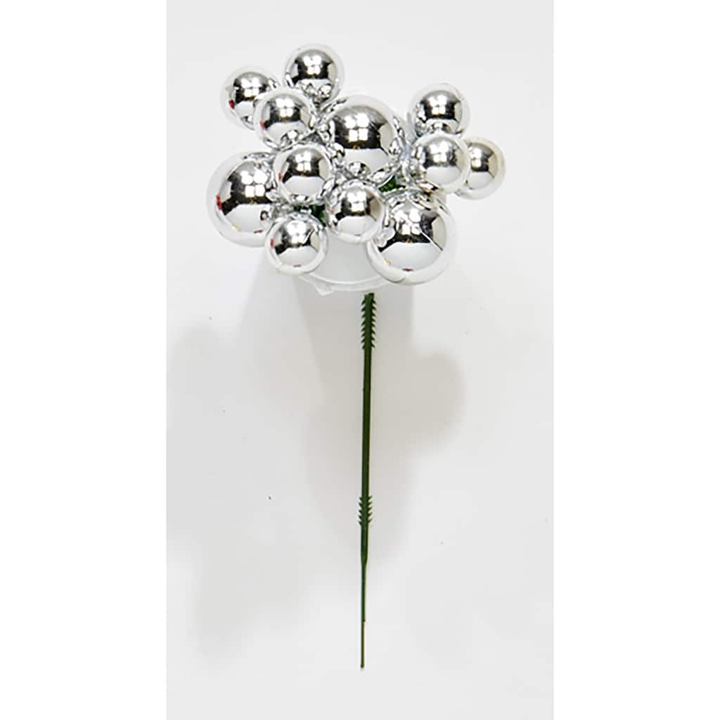 Mixed Ball x 12 Pick, Silver, Set of 12 - 7"