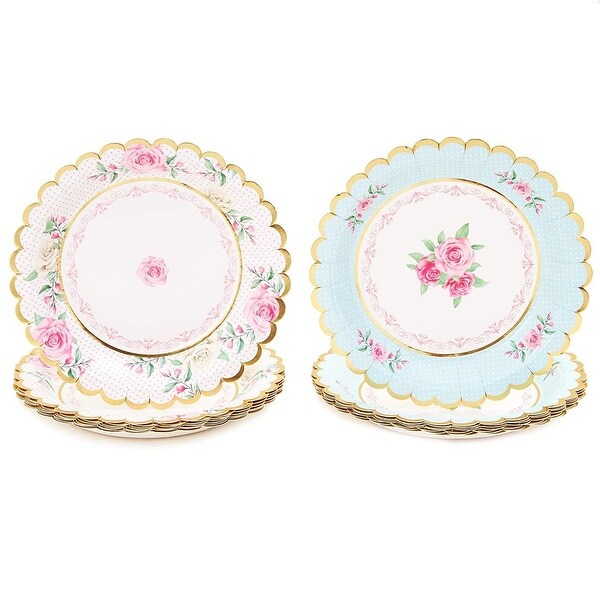 Vintage tea party paper plates top