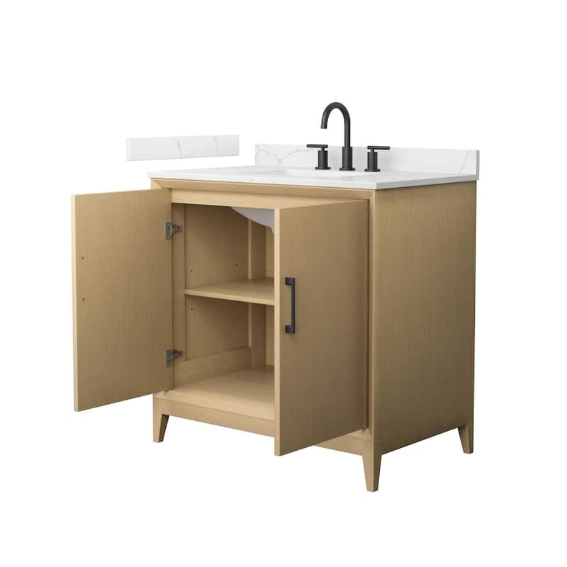 Wyndham Collection WCH7575-36S-QTZ-US3MXX Janna 36" Free Standing