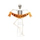 preview thumbnail 11 of 15, Glitzhome 7ft Pre-lit Halloween 2D Skeleton Outdoor Decor with 220 warm White LED Lights