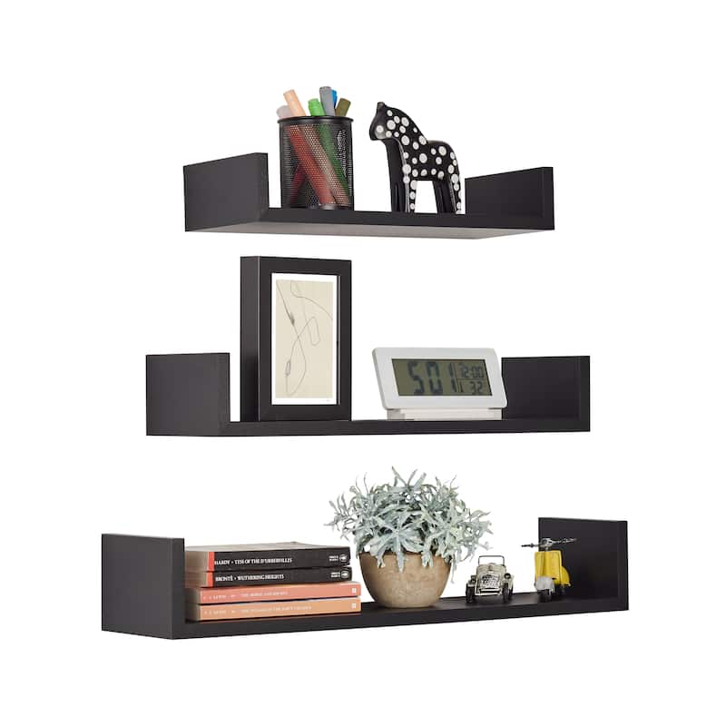 Danya B. Aalto U-Shaped Floating Wall Shelves - Set of 3