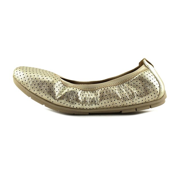clarks flats gold