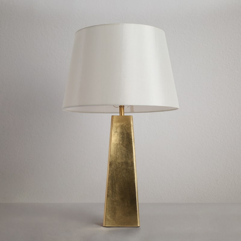Mid-Century Modern Table Lamp Antique Gold Desk Lights for Bedroom Living Room - D15.7"xH25.5"