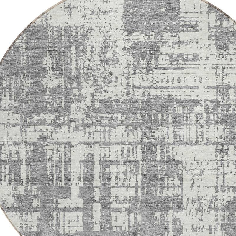 HomeRoots Abstract Transitional Rectangle Outdoor Rug
