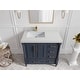 preview thumbnail 43 of 128, Willow Collections 36 in x 22 Aberdeen Freestanding Left Offset Sink Bathroom Vanity with Quartz or Marble Countertop 2" Carrara Quartz - Hale Navy Blue