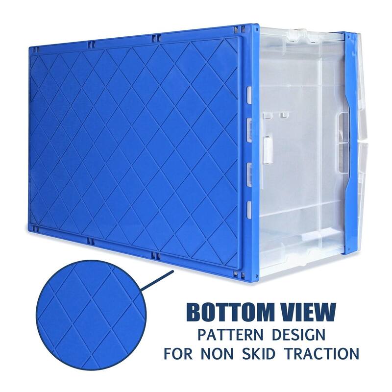 Mount-It! Collapsible Crate for Storage, 65L Capacity